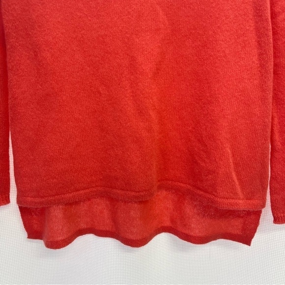 Subtle Luxury Women’s 100% Cashmere Hi Lo Sweater Orange XS - Picture 5 of 10